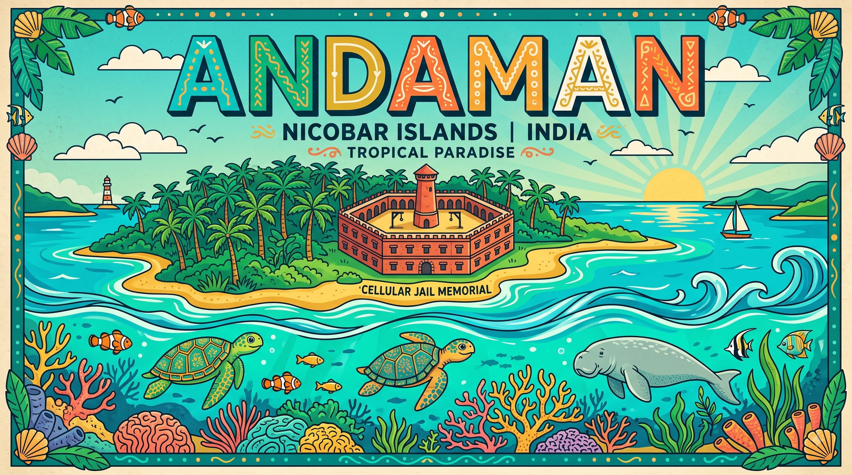 Andaman and Nicobar Islands graphic poster