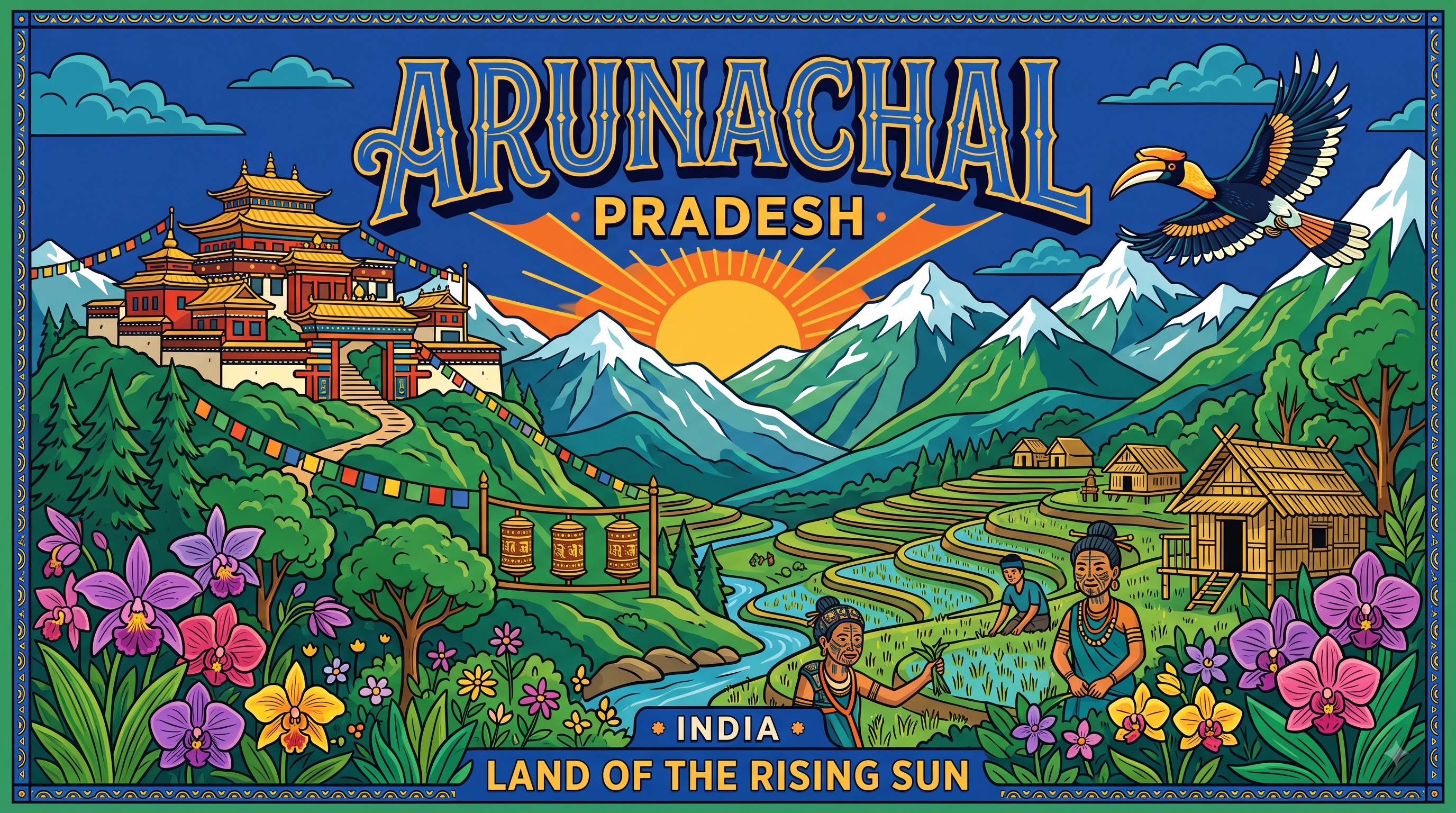 Arunachal Pradesh graphic poster