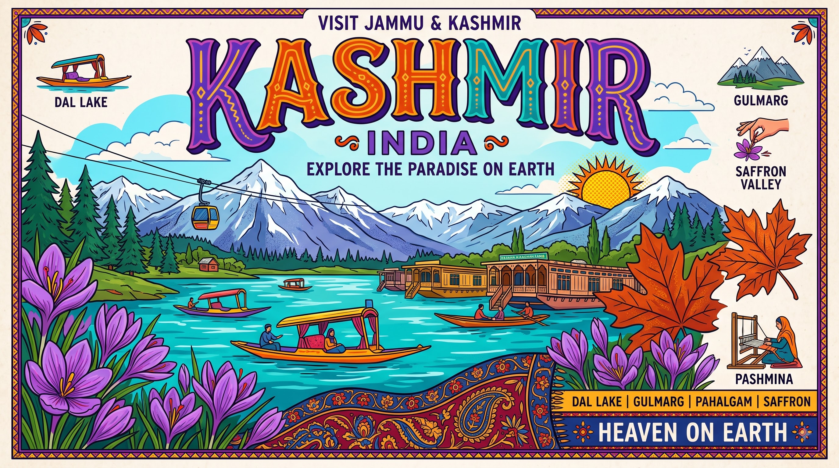 Jammu and Kashmir graphic poster