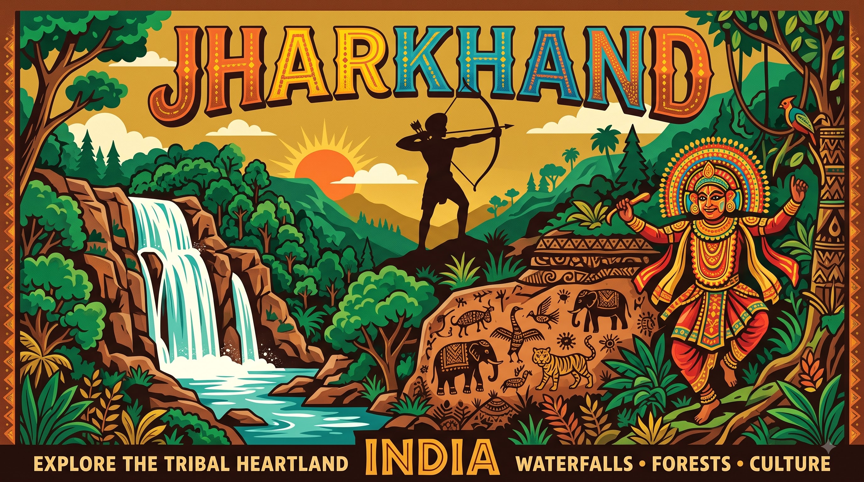 Jharkhand graphic poster