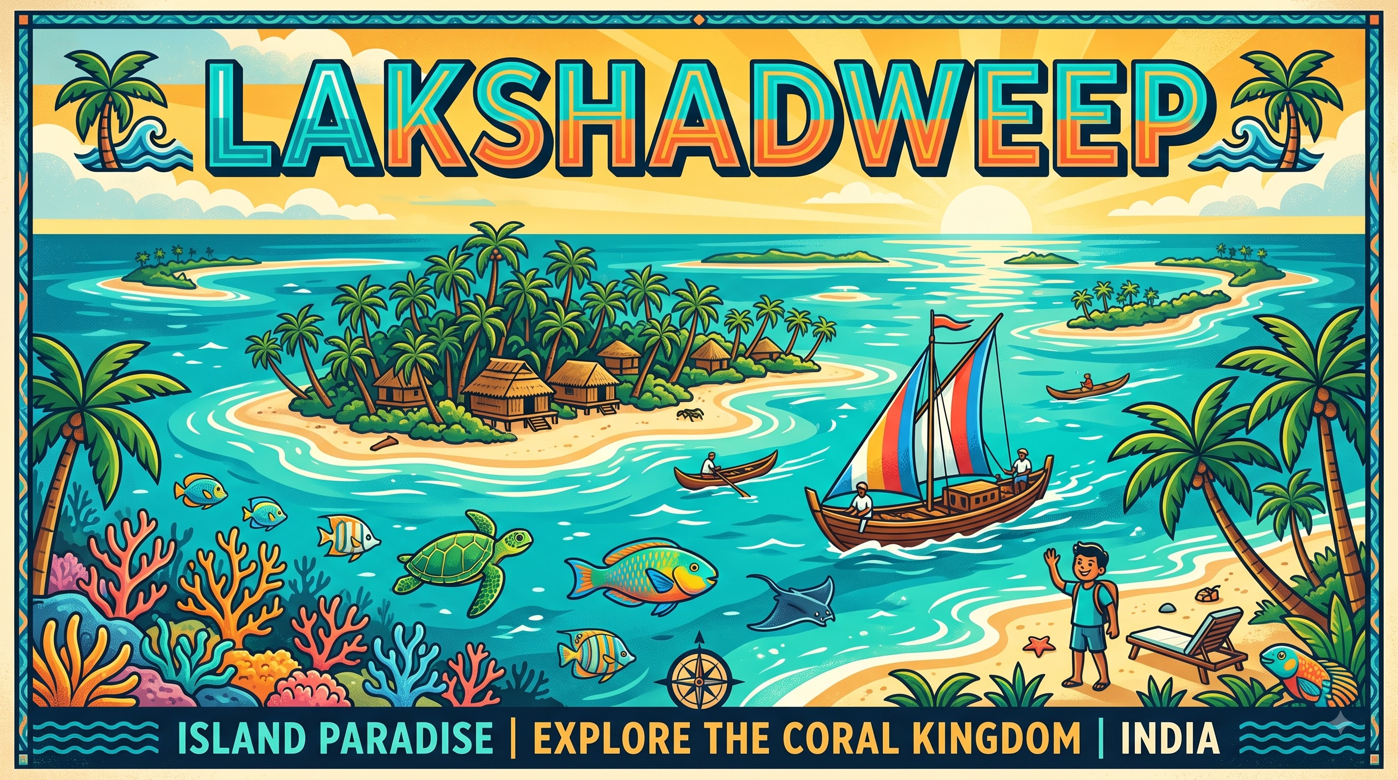 Lakshadweep graphic poster