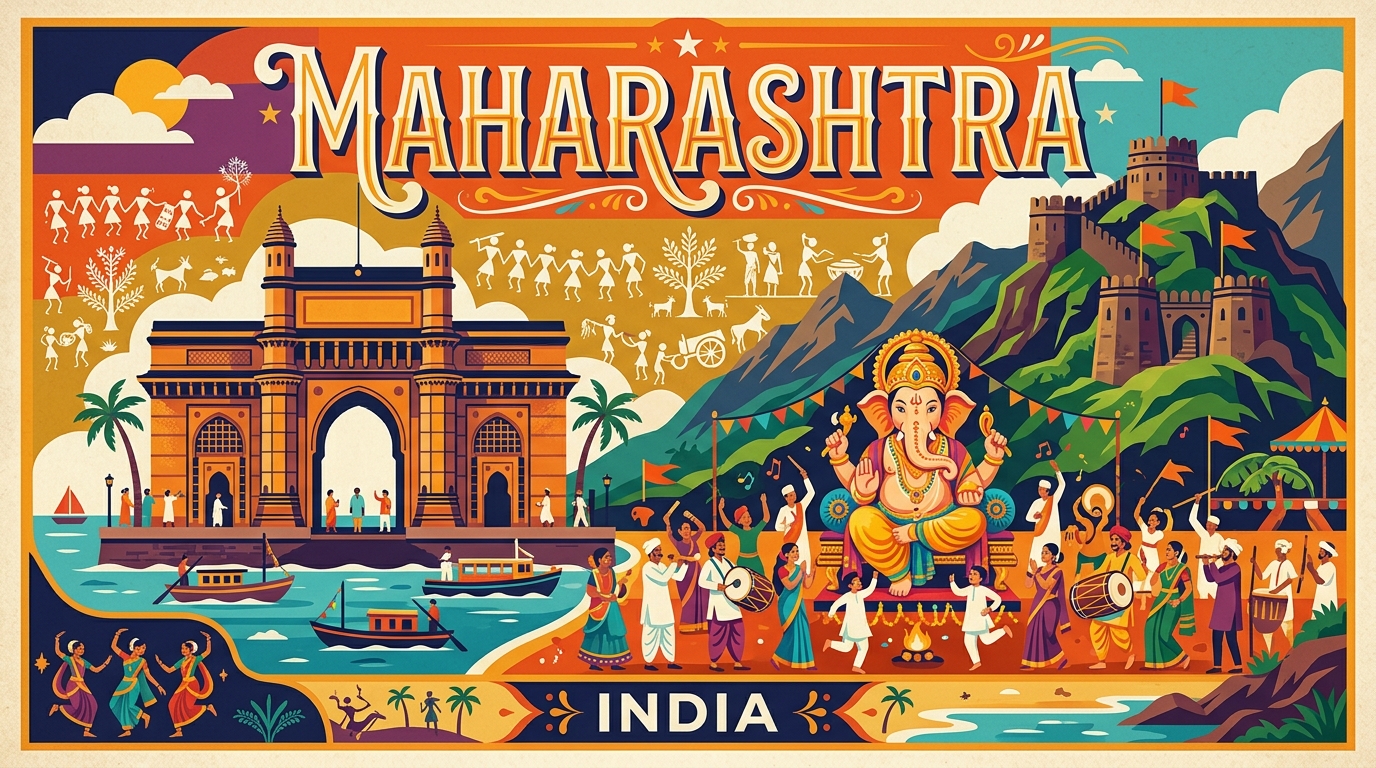 Madhya Pradesh graphic poster