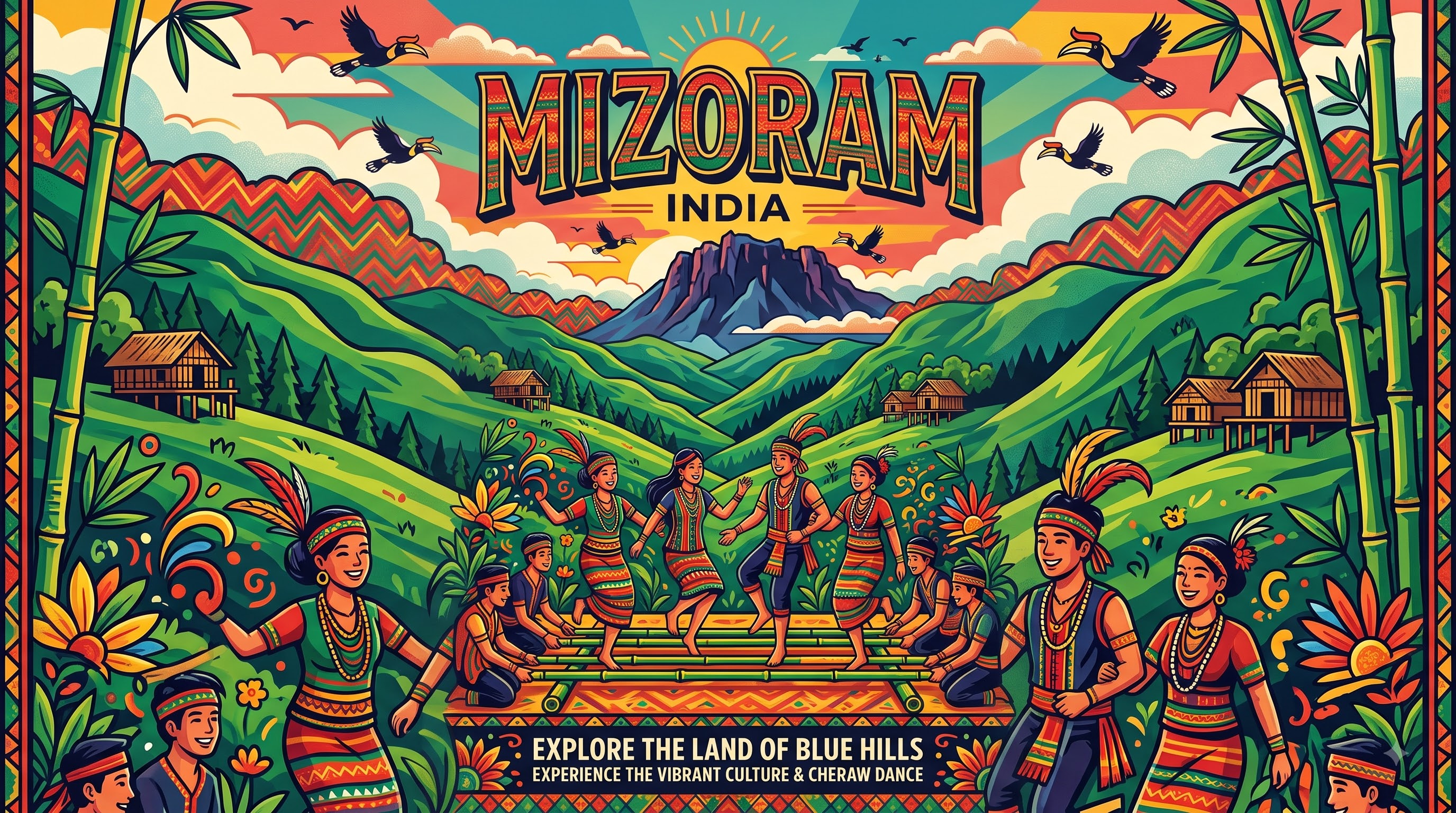 Mizoram graphic poster